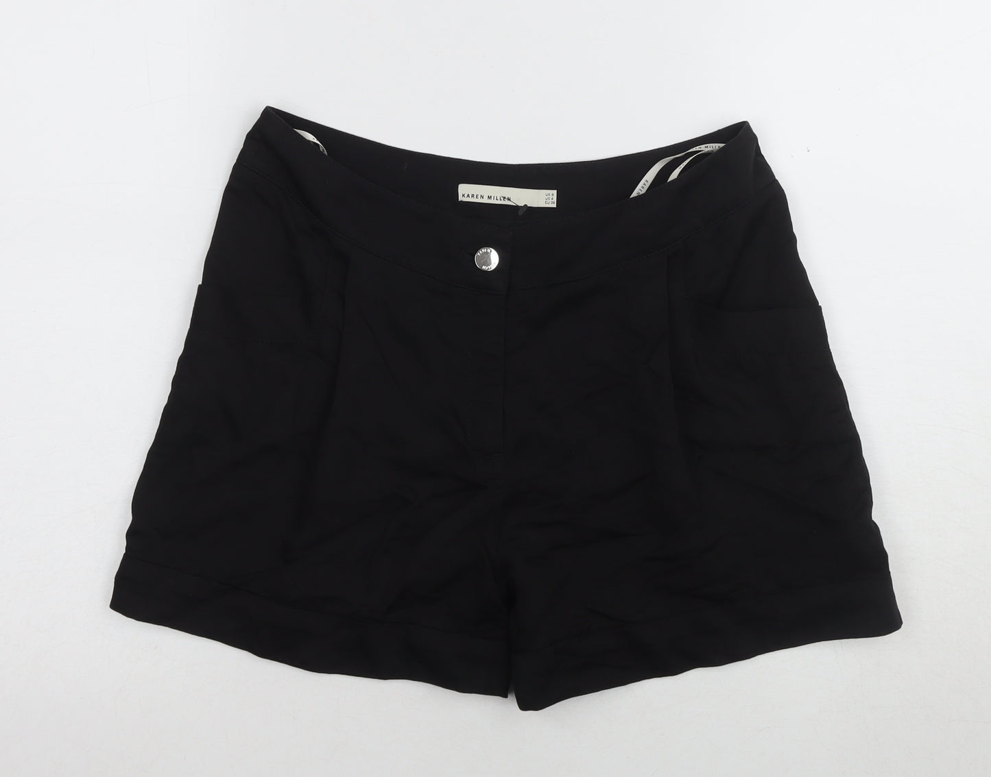 Karen Millen Women's Black Denim Shorts Size 8 Casual