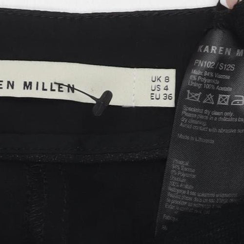 Karen Millen Women's Black Denim Shorts Size 8 Casual