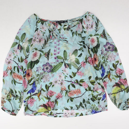 Hallhuber Women’s Multicoloured Silk Blouse, Size 6