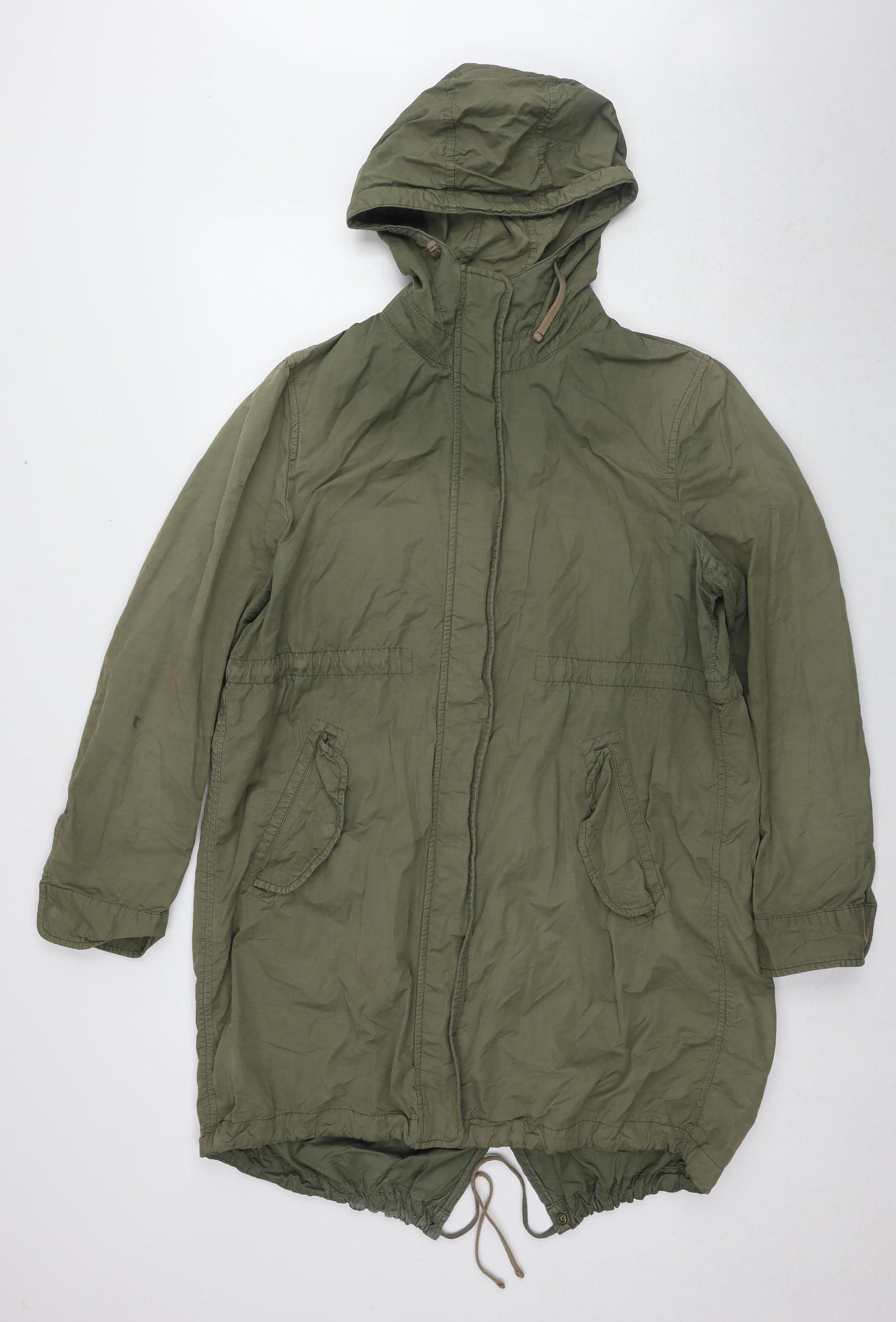Uniqlo Women's Green Parka Jacket Size L