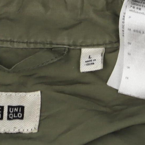 Uniqlo Women's Green Parka Jacket Size L