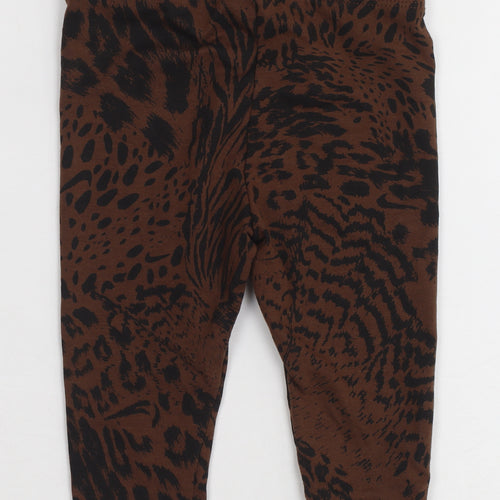Nike Unisex Baby Brown Animal Print Leggings 6-9 Months