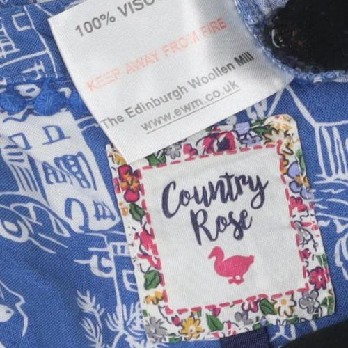 Country Rose Women's Blue Casual Geometric Dress Size 14
