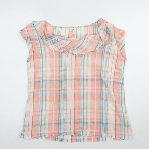 White Stuff Women's Multicoloured Plaid Blouse, Size 12