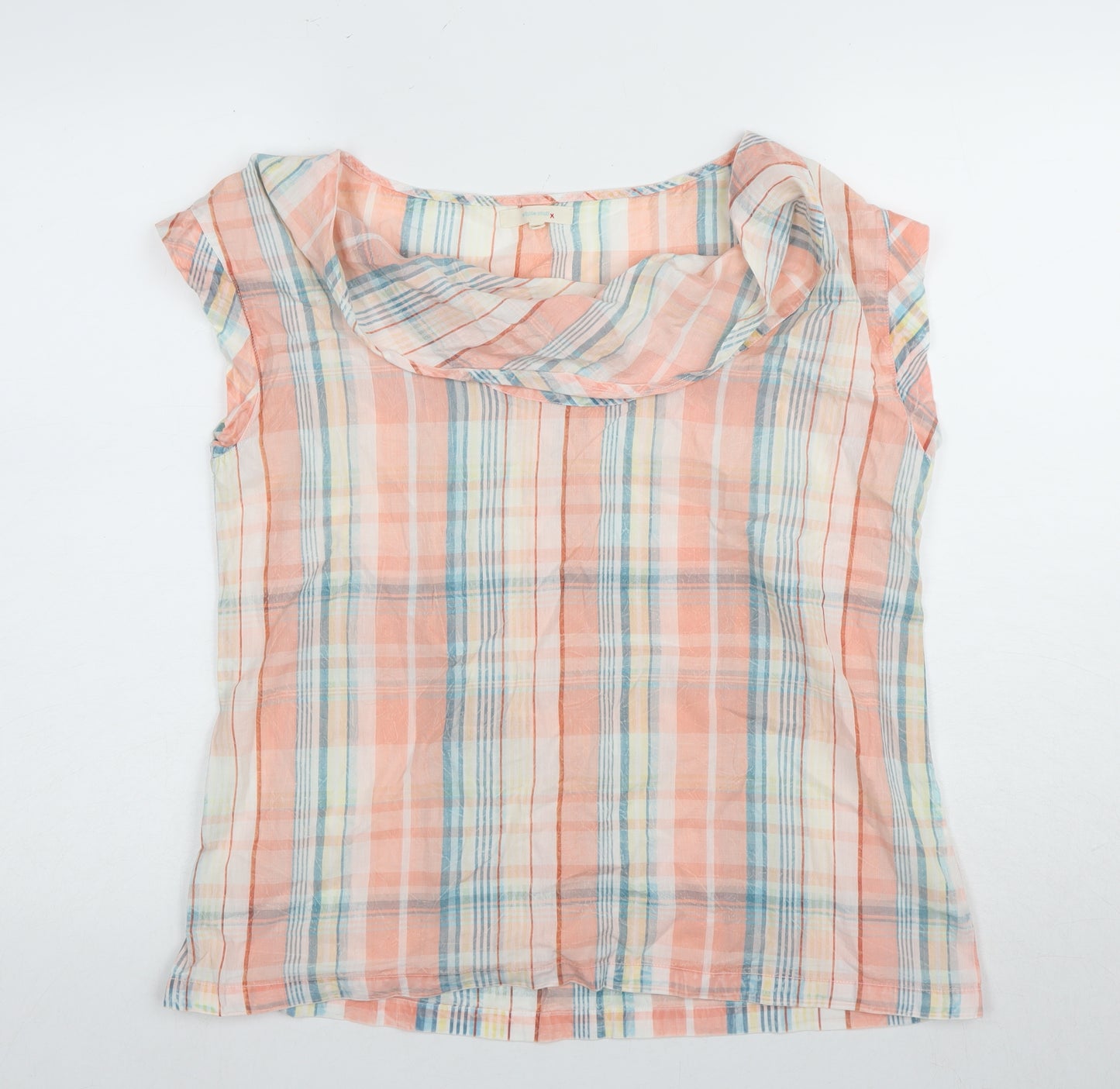 White Stuff Women's Multicoloured Plaid Blouse, Size 12