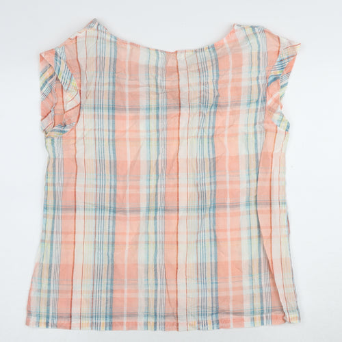 White Stuff Women's Multicoloured Plaid Blouse, Size 12
