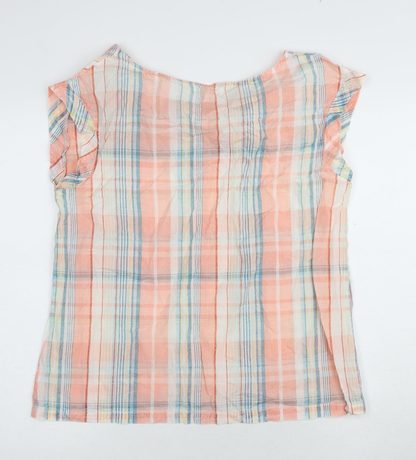 White Stuff Women's Multicoloured Plaid Blouse, Size 12
