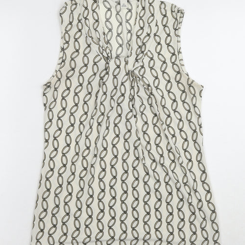 Banana Republic Women's Ivory XS Geometric Blouse