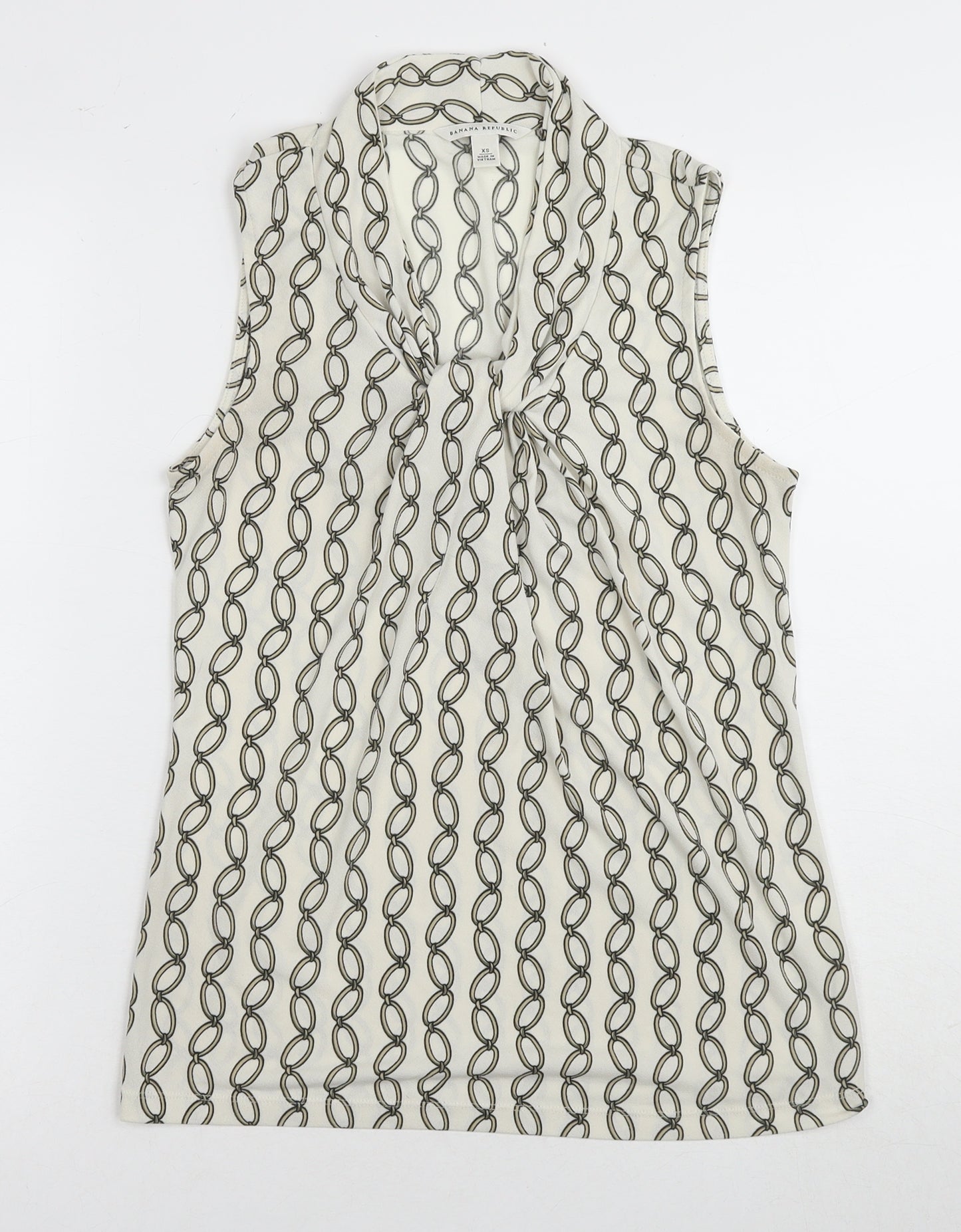 Banana Republic Women's Ivory XS Geometric Blouse