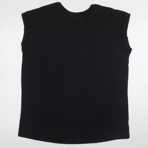 Zillah Bong Black Sleeveless T-Shirt, Size 14, Unisex Casual