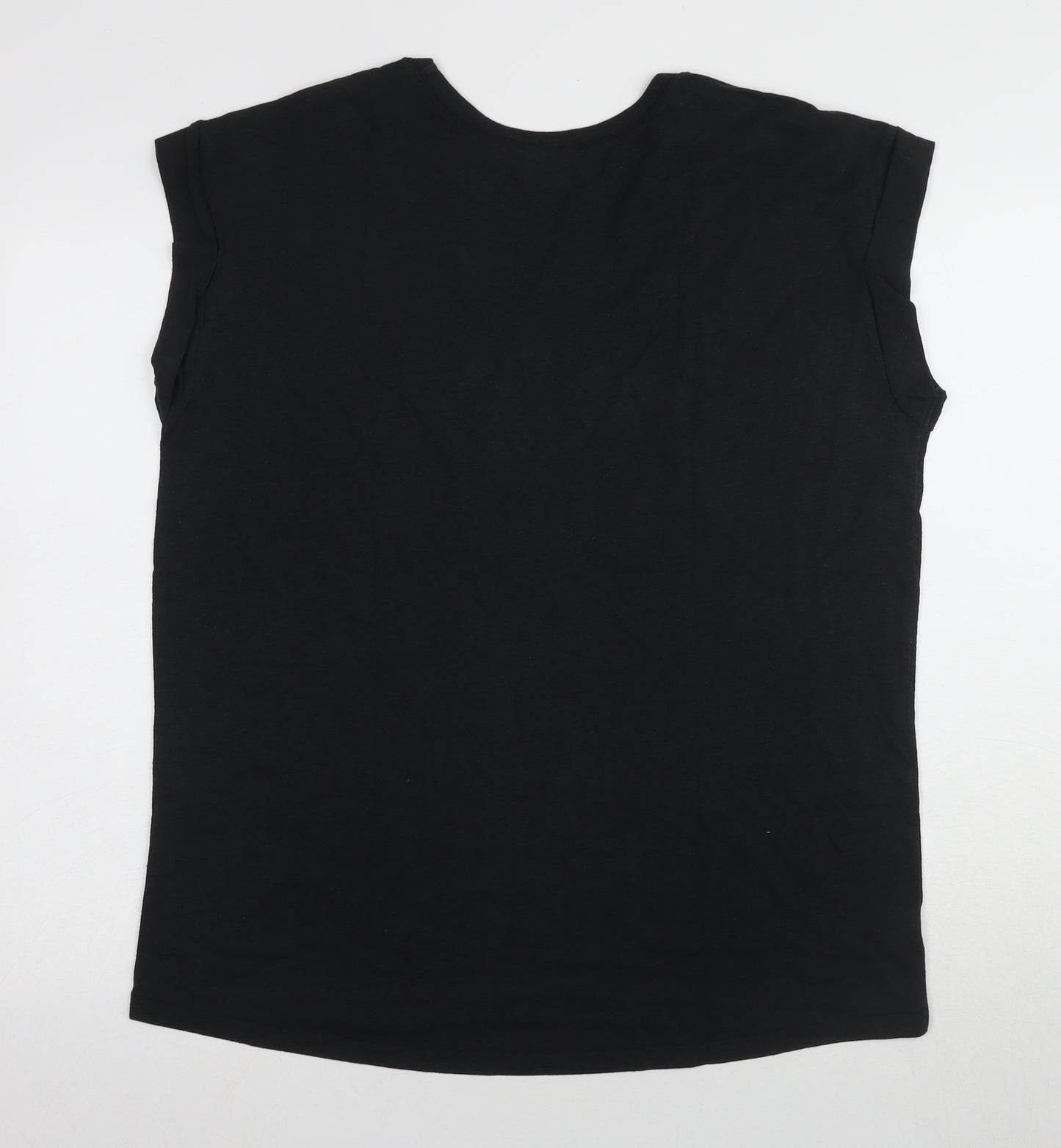 Zillah Bong Black Sleeveless T-Shirt, Size 14, Unisex Casual