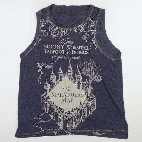 Harry Potter Women's Blue Tank Top Size 10-12, Movie Print