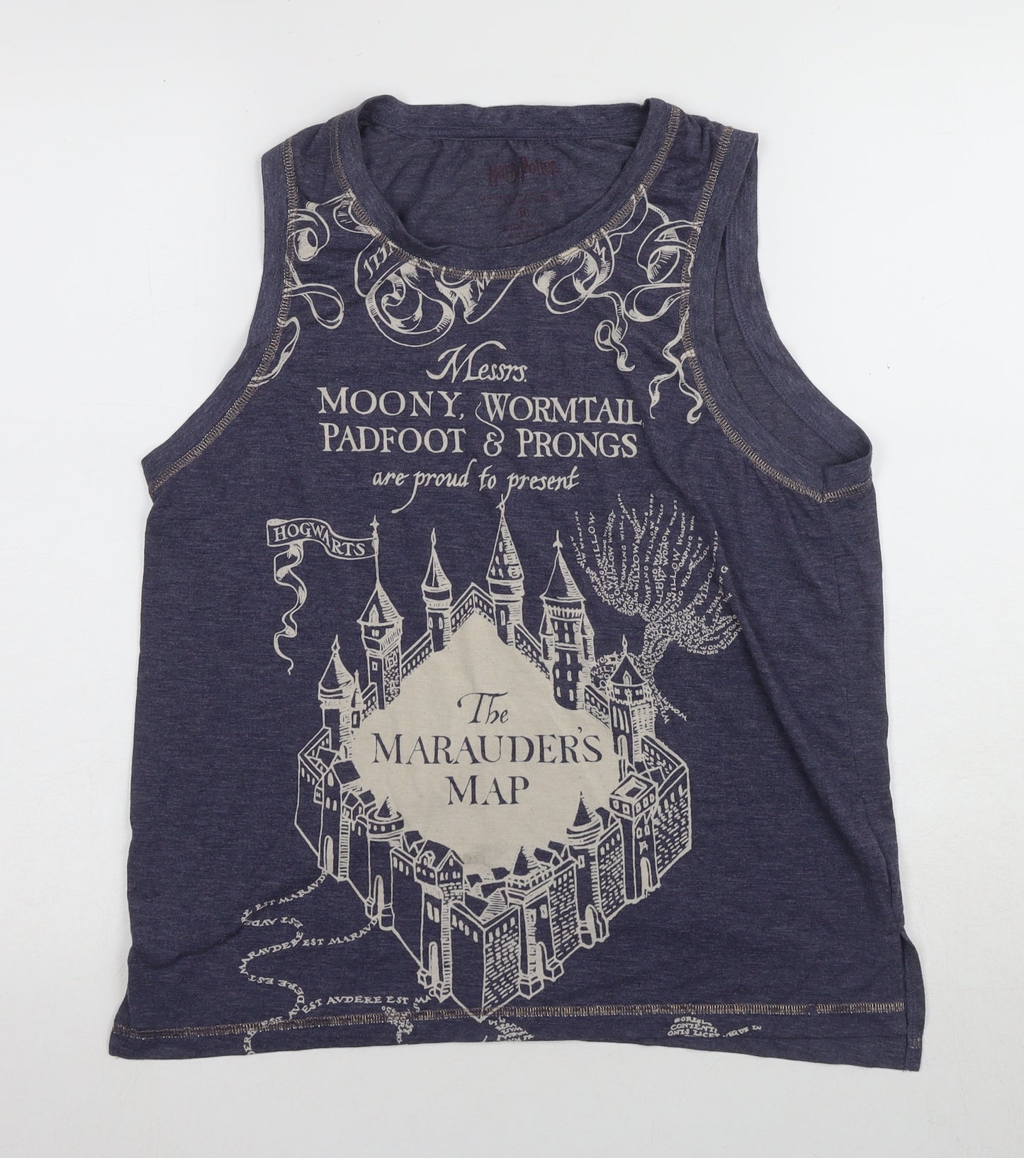 Harry Potter Women's Blue Tank Top Size 10-12, Movie Print