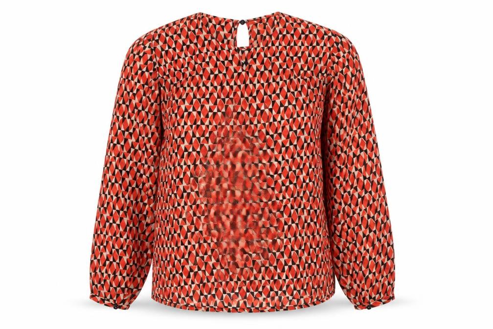 Front view of United Colors of Benetton women’s multicoloured geometric blouse xs