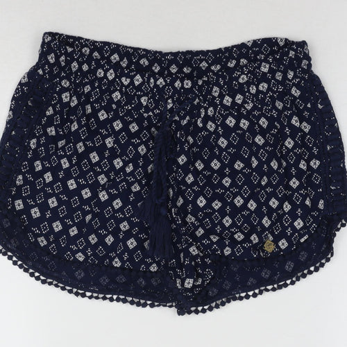 Superdry Women's Blue Geometric Hot Pants XS
