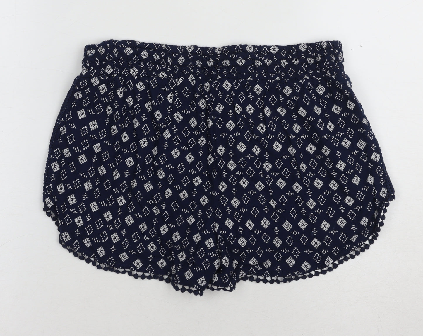 Superdry Women's Blue Geometric Hot Pants XS