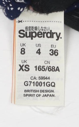 Superdry Women's Blue Geometric Hot Pants XS