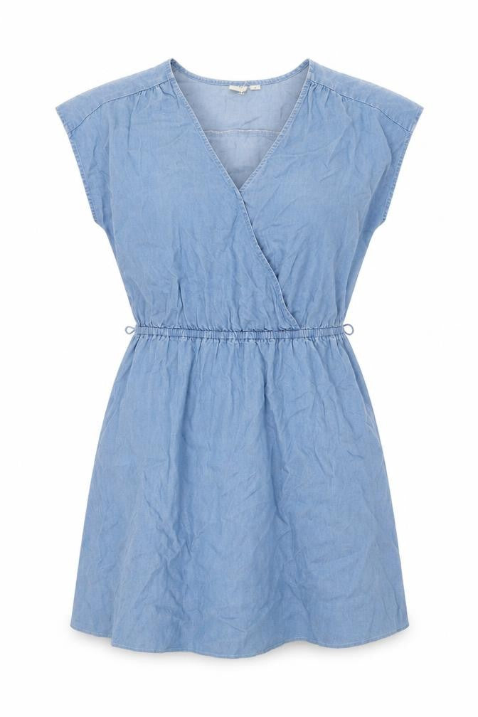 GAP Women's Blue Chambray Dress, S, T-Shirt Style