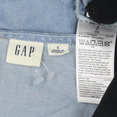 GAP Women's Blue Chambray Dress, S, T-Shirt Style