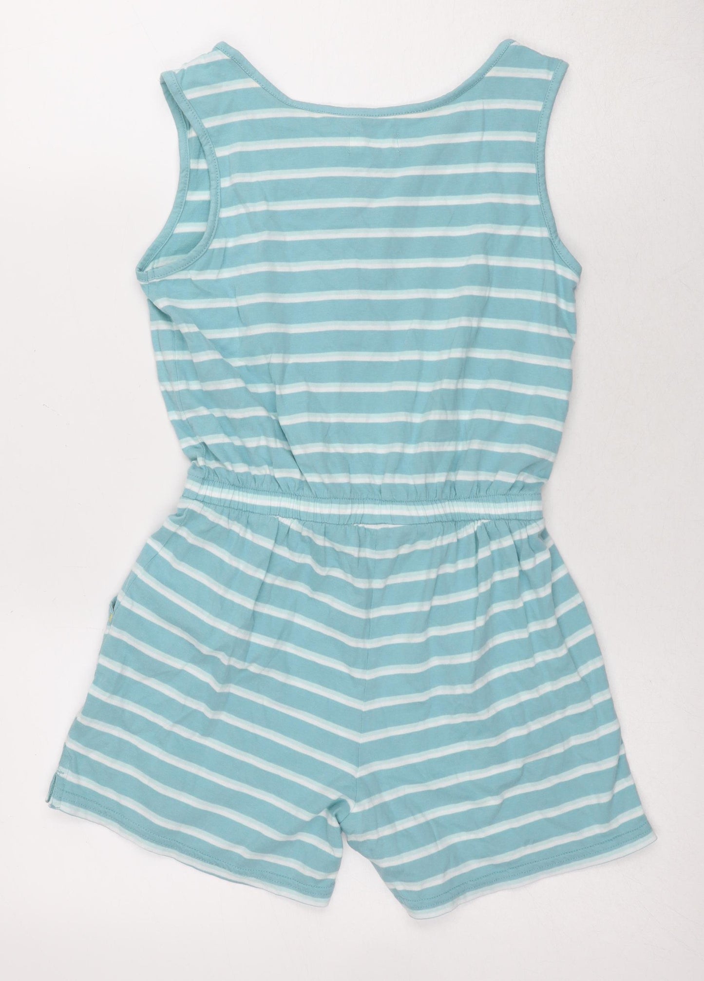 FatFace Girls Blue Striped Playsuit, 10-11 Years, Summer Style