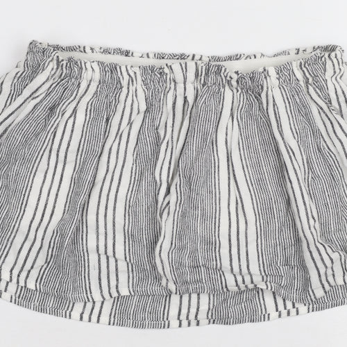 Hollister Women’s White Striped Cropped Blouse, S