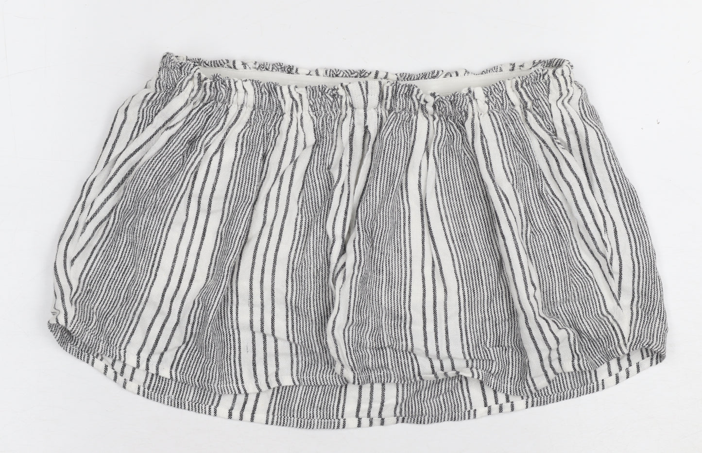 Hollister Women’s White Striped Cropped Blouse, S