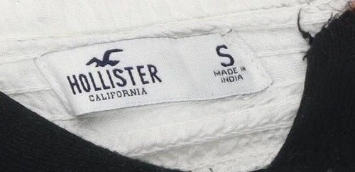 Hollister Women’s White Striped Cropped Blouse, S