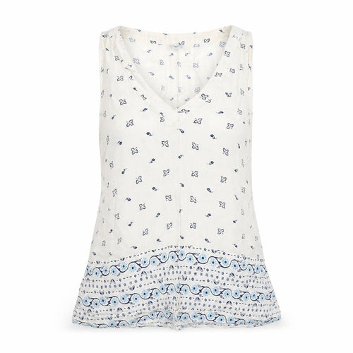 Old Navy Women’s Ivory Floral Tank Top, S, V-Neck