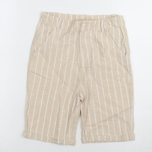 Monsoon Boys Beige Striped Chino Shorts 10 Years