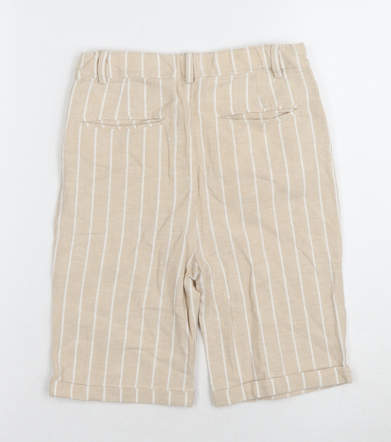 Monsoon Boys Beige Striped Chino Shorts 10 Years