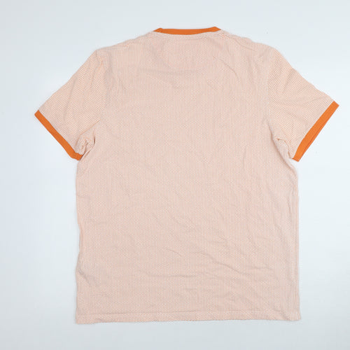 Ted Baker Men's Orange Geometric Polo T-Shirt Size L