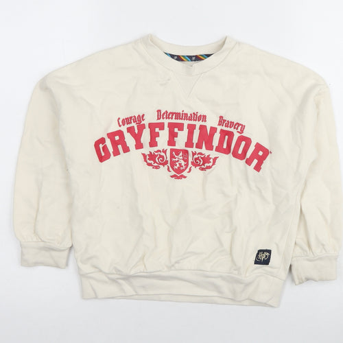 Harry Potter Girls Ivory Gryffindor Pullover Sweatshirt 7-8 Years