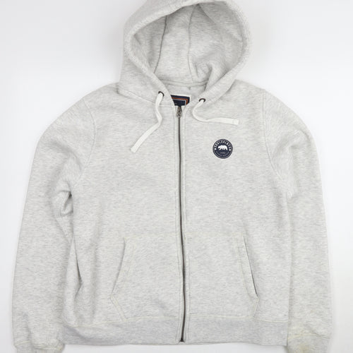 SoulCal & Co Unisex Grey Full Zip Hoodie Size 10