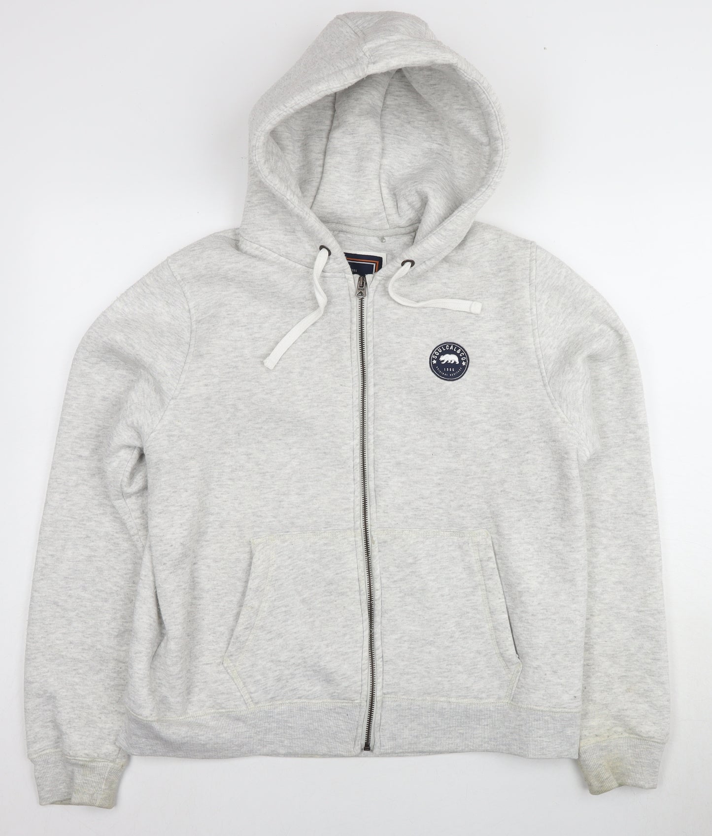 SoulCal & Co Unisex Grey Full Zip Hoodie Size 10