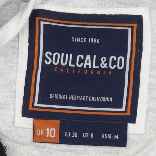 SoulCal & Co Unisex Grey Full Zip Hoodie Size 10