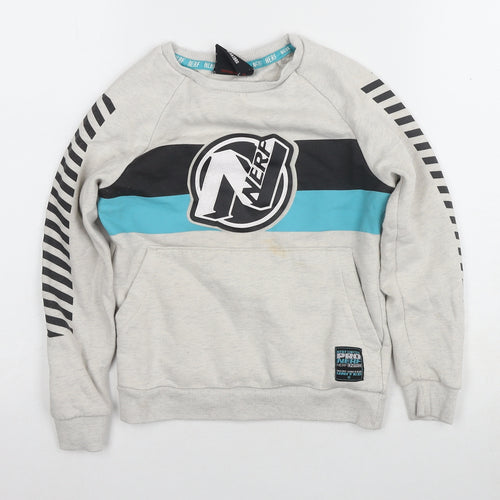Hasbro Boys Grey Nerf Pullover Sweatshirt, Size 7-8