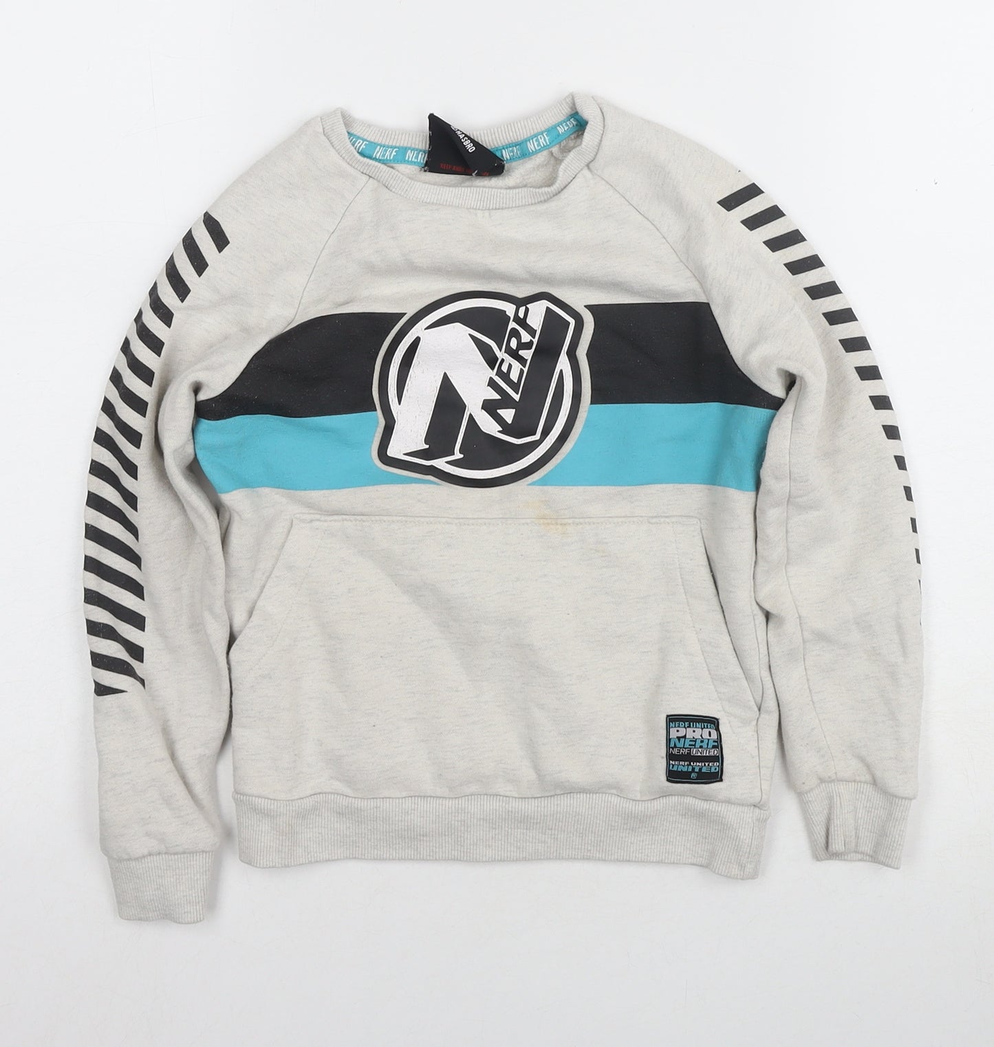 Hasbro Boys Grey Nerf Pullover Sweatshirt, Size 7-8