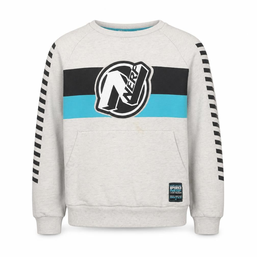 Hasbro Boys Grey Nerf Pullover Sweatshirt, Size 7-8