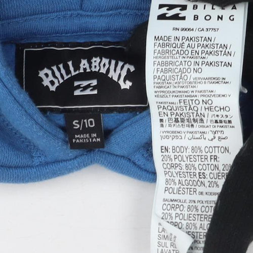 Billabong Boys Blue Graphic Pullover Hoodie M