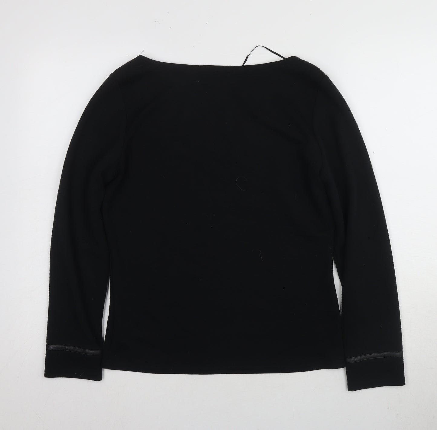 Shubette London Black Women's Size 10 Basic Boat Neck Blouse
