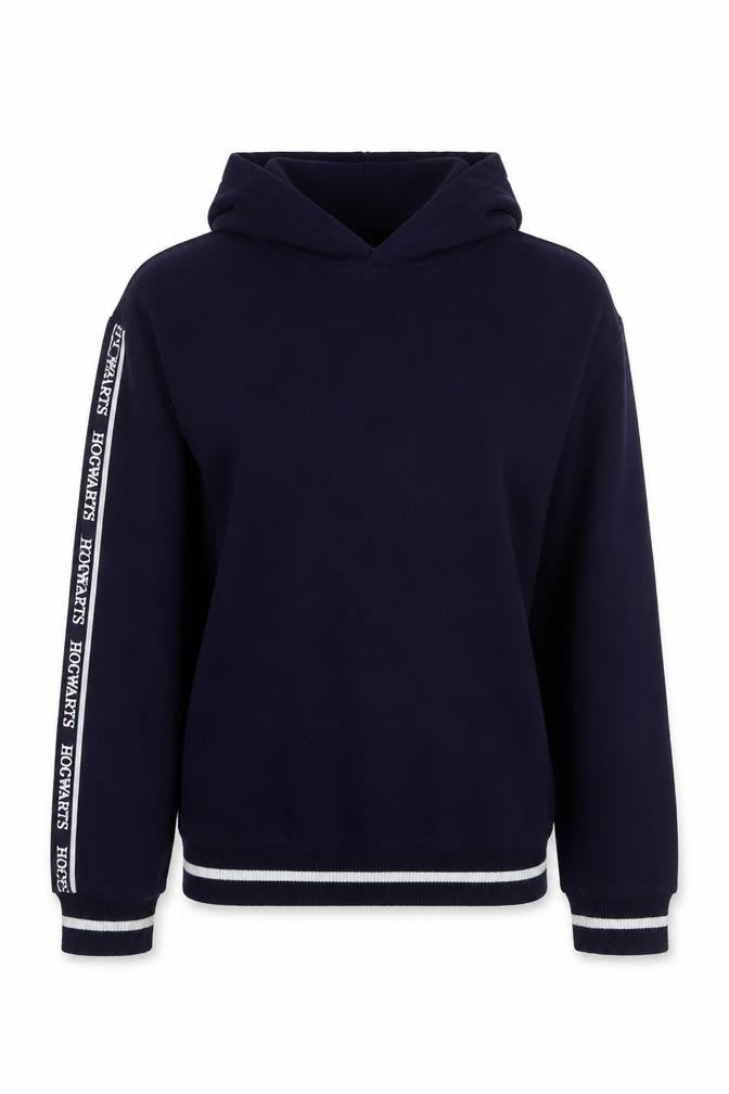 Front view of Harry Potter unisex blue hoodie, 2xs