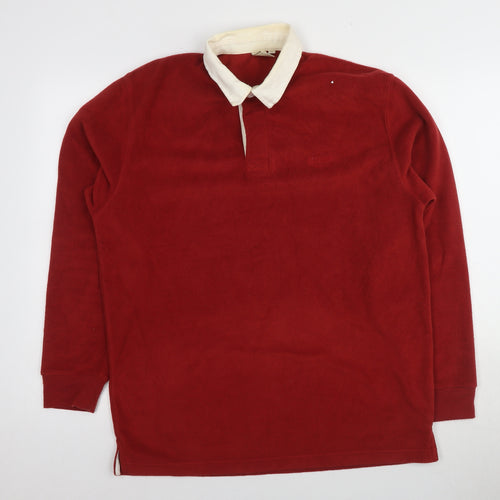 Croton Traders Men's Red Henley Sweatshirt M