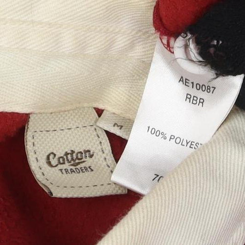 Croton Traders Men's Red Henley Sweatshirt M