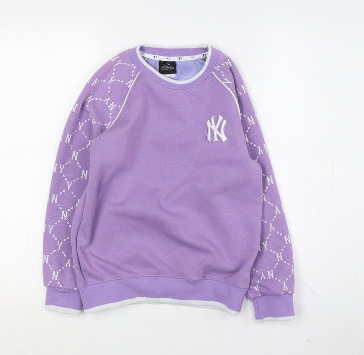 New Era Girls Purple Logo Pullover Sweatshirt 12-13 Years