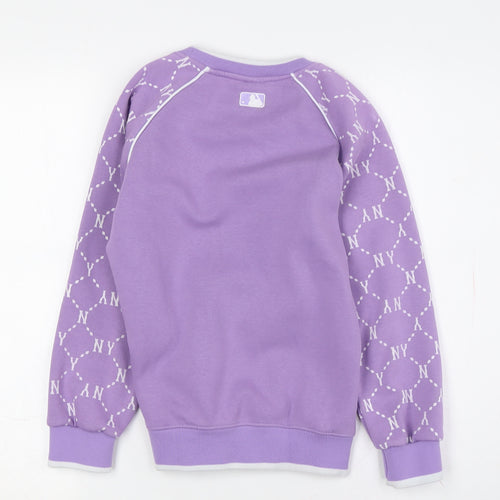 New Era Girls Purple Logo Pullover Sweatshirt 12-13 Years