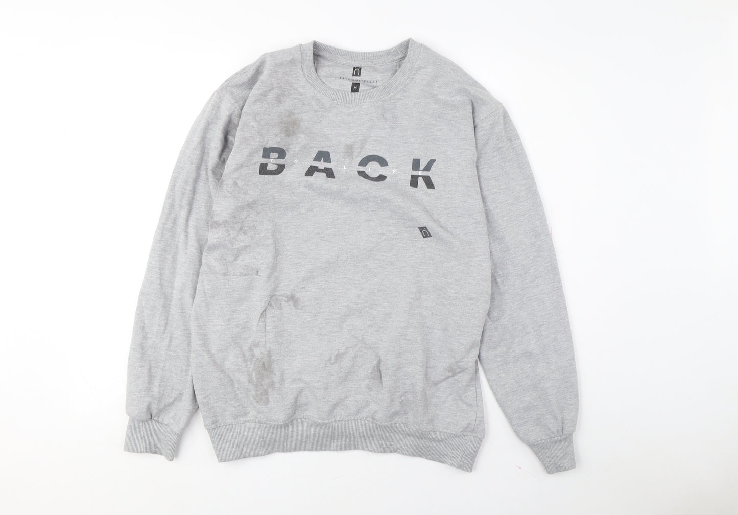 Little White Lies Grey Pullover Sweatshirt M Unisex