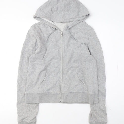 GAP Women's Grey Full Zip Hoodie, Size S, Comfy and Stylish