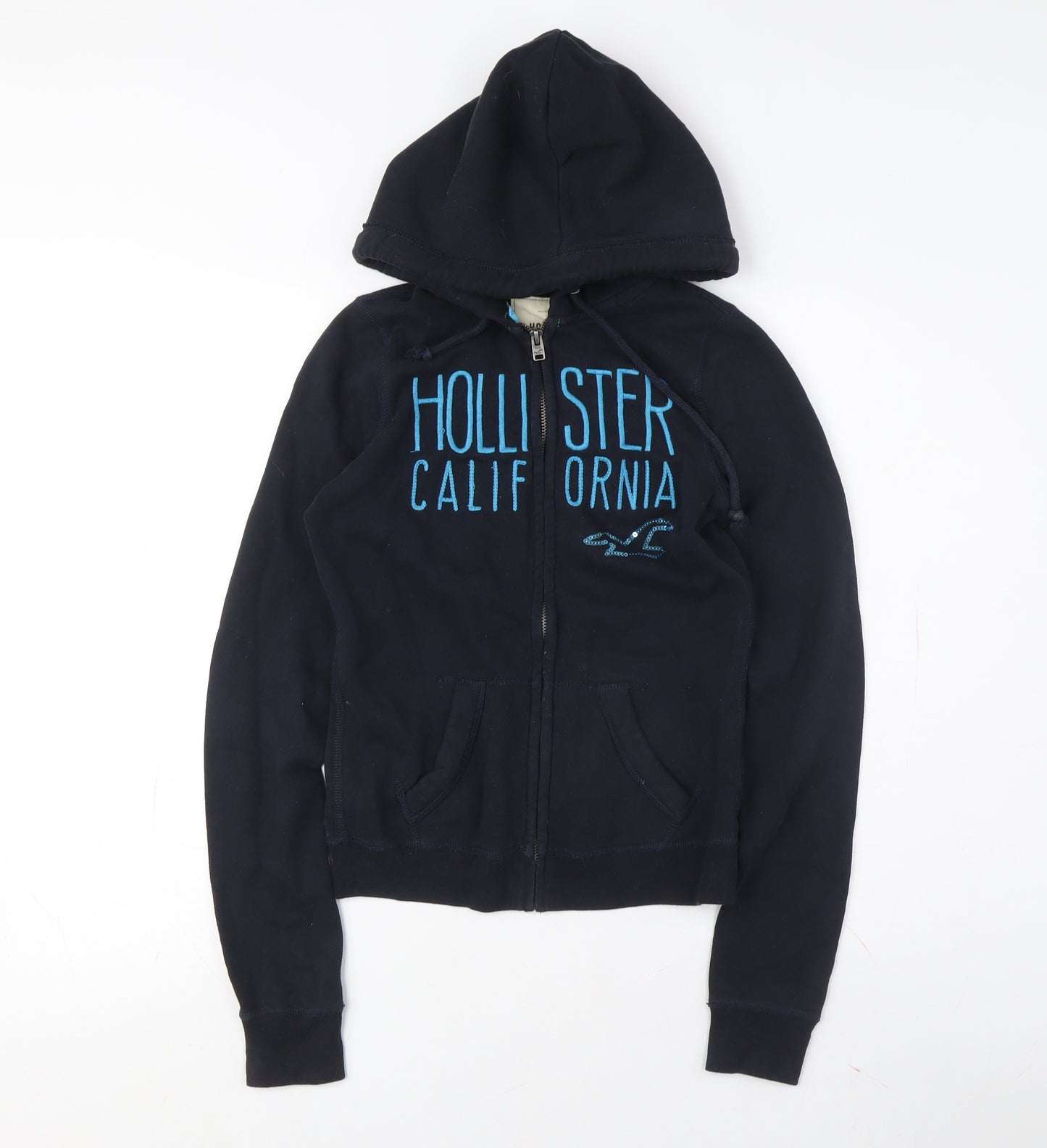 Hollister Women's Black XS Full Zip Hoodie
