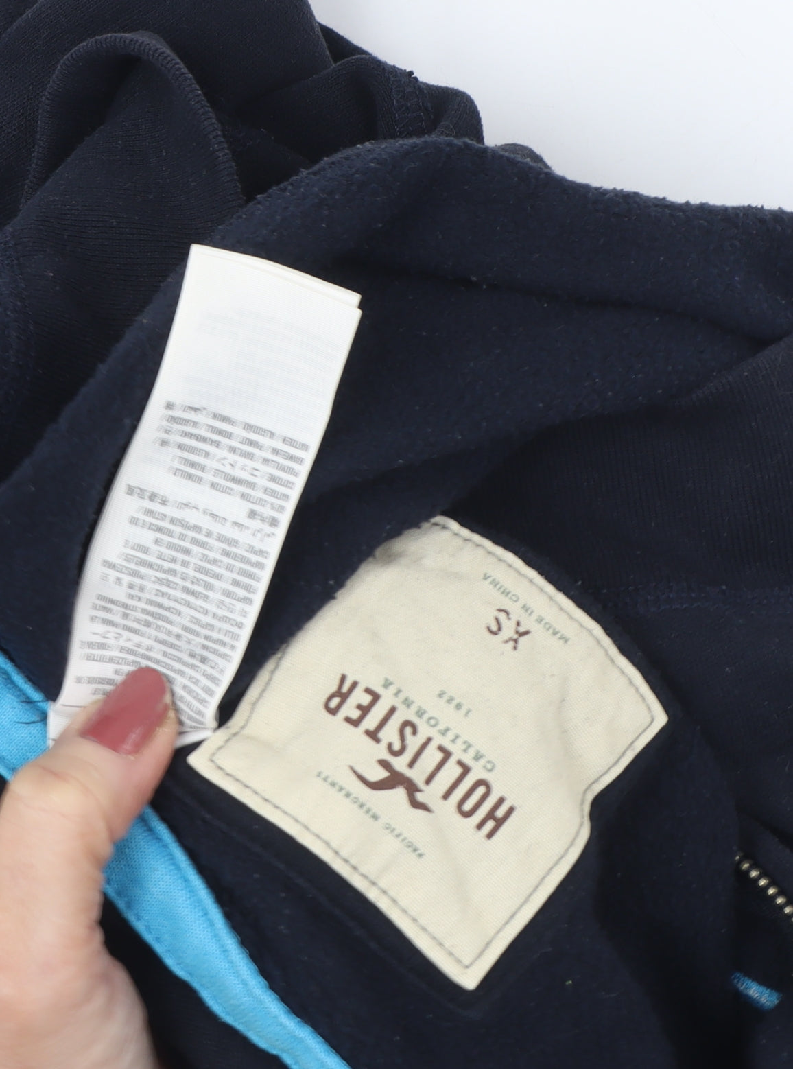 Hollister Women's Black XS Full Zip Hoodie