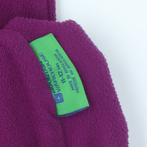 Mountain Warehouse Girls Purple Fleece 1/2 Zip Sweatshirt 11-12 Years